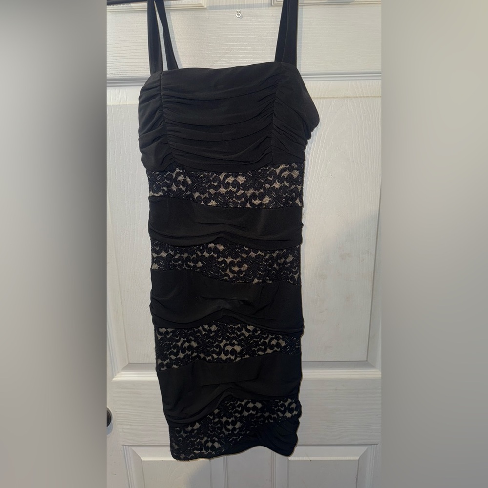Elegant Black Ruched Dress